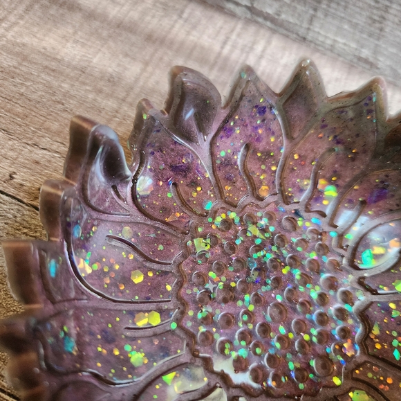 Purple sunflower trinket dish - Picture 6 of 14